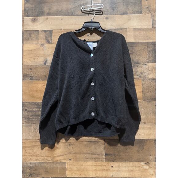 Vintage Shelter Island Sweaters-Black-Button Up Sweater-Sizes S/M &M/L - Picture 4 of 7